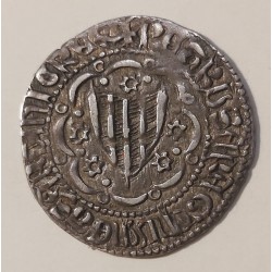 PIETRO IV D'ARAGONA 1336-1387 MEZZO ALFONSINO SCUDO A CUORE ZECCA DI VILLA DI CHIESA